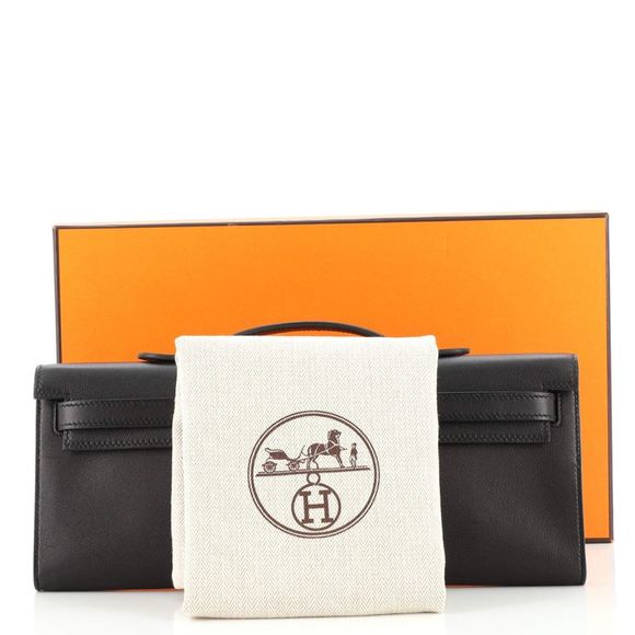 Hermes Kelly Cut Pochette Evercolor Black - Picture 2 of 7